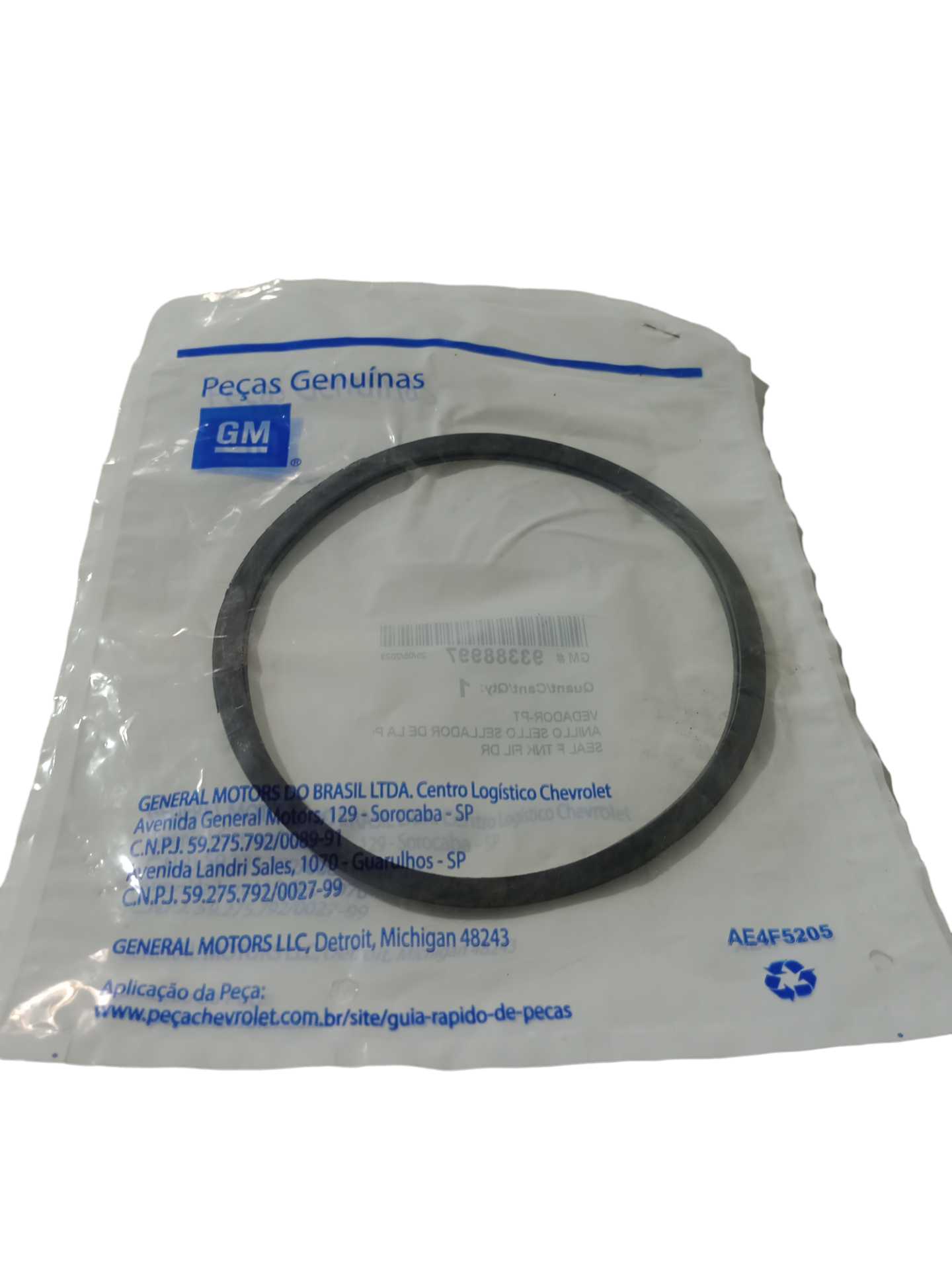 Anel vedação tampa portinhola tanque 02/10 cx129